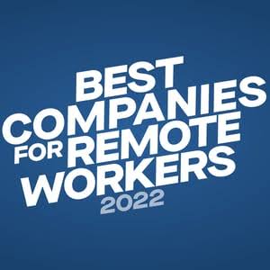 Quartz Best Companies for Remote Workers 2022 badge