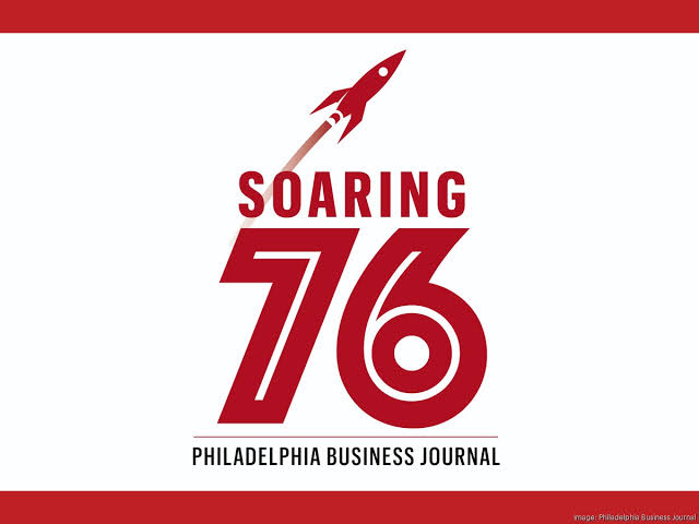 Philadelphia Business Journal Soaring 76 award logo